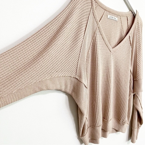 BOGO! Free People Santa Clara Thermal Toasted Oat Oversized XS - Picture 5 of 10